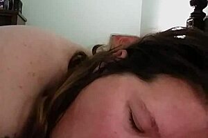 Slutslave1975 relishes sucking hard cock in retro blue film scene.