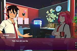 Beautiful anime girl gets a new job and enjoys it very much