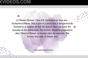 femdom gives jerk off instructions with denial in this session