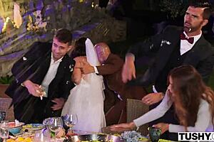 Bride Eve's First Assfucking Experience in Hotel with Deepthroat and Riding