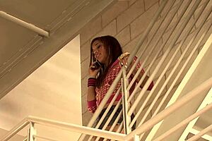 I saw the young brunete ride that big black coc and get creampied, wow!