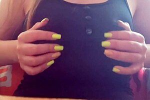 i'm an excited student who couldn't stand it and started excitin my big tits in front of the camera - luxuryorgasm