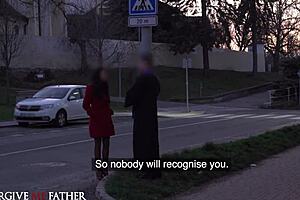 sexy brunette confesses love for rough sex to preacher