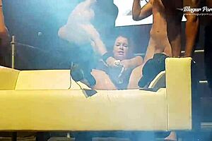 European beauty Mugurporn in a group sex adventure in Slovenia