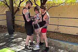 Bi Mmf Threesome - Girl Boxer Takes Turns On Two Big Cocks Steve Rickz Awlivv Buck Richards