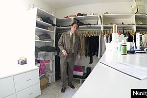 Boss Catches Nanny Amia Miley Rubbing Pussy Instead of Working on Duty