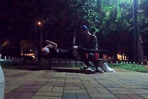 I went for a run in the park and met a big-dicked guy and we fucked in the square