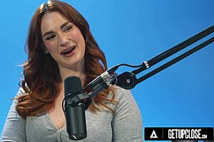 Close-up solo scene with curvy redhead Siri Dahl