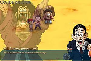 Bulma's Adventure: Mr. Satan Observes Agent at Cell Games