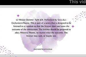 femdom gives jerk off instructions with denial in this session