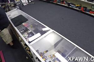 way-out fucking sex in shop with blowjob and doggystyle seduction