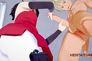 Japanese schoolgirls in cosplay get hard in 3D hentai