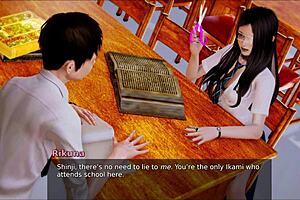 Cartoon adults with big cans and asses in a game