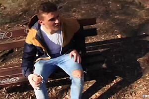 Young Czech gay twink gets paid for ass fucking and sucking