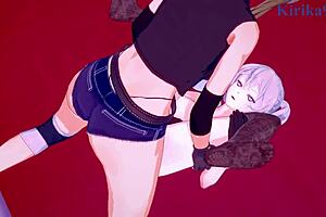 Excellen, Az, Nine, and Chitose unleash intense futanari creampie action