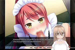 Maid boy manor orgy with Otoko, Spanish gameplay