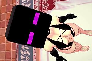 My girlfriend uses an enderman mask for our hentai 3d fun.