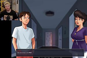 embarrassing yoga moment with teacher in summertime saga