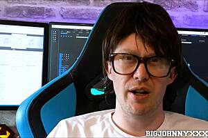 geeky nerd gets big cock sucked by italian valentina bianco before hardcore pussy fucking