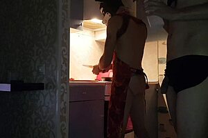 Asmodey and Jasper the Puppies Are Cooking Dinner While Engaging in Anal Sex and Oral Assfucking in Kitchen