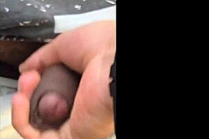 Young amateur tries big black cock in outdoor forest scene