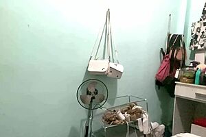 Beautiful stepmother has an affair and wears sexy panties
