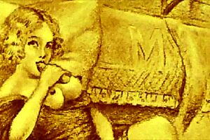 Vintage Erotic Drawings with Retro Anime Style Charm