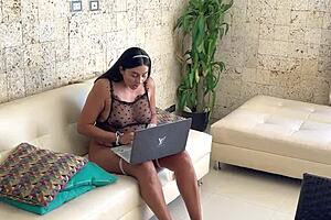 My Boss Fucks Me Hard In The Living Room After Catching Me Masturbating Melani Latina