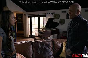 stepfather disciplines stepdaughter with harsh spanking and deep anal gaping. she learns her lesson hard.