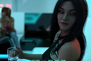 3D cartoon of Name88s’ triangle 13 with hot gym chick