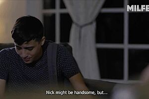 Mom in law seduces my girl's boyfriend, dang it, she's too hot with that big ass!