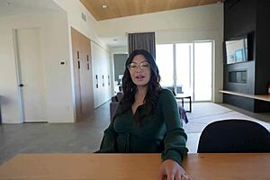 Horny housewife gets a messy facial in HD video