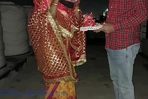 Interracial couple's passionate and wild sex on Karva Chauth