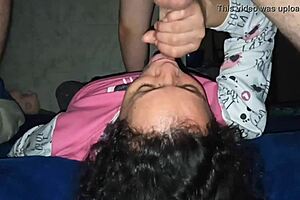 Mature Latina MILF Sucks Dick and Kisses Black for Son's Friend