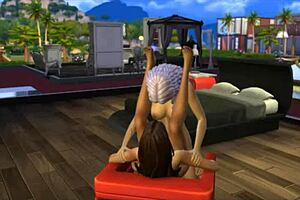 seraphina and the neighbor get naughty in sims 4 bathroom and beach scenes 😏