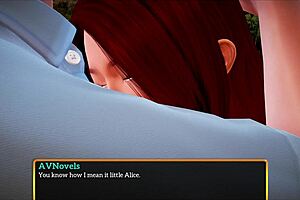 Red-haired girl’s erotic story with small boobs and big ass in cartoon-style porn video