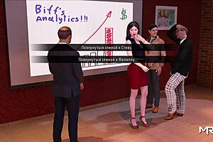 Fashionbusiness presents ass to investors in 3d cartoon game. Anime hentai style with detailed ass exposure.