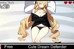 Cute dream defender in anime game