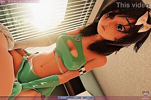 cute 3d anime hentai girl riding cock in our apartment