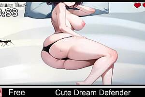 Cute dream defender in anime game