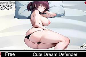 Cute dream defender in anime game