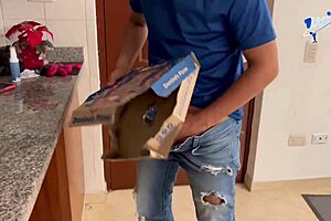 Melany Latina Seduces Pizza Guy for Intense Fucking