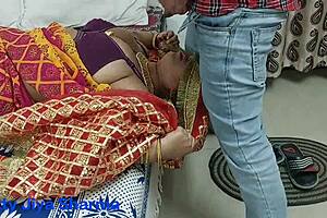 after breaking fast on karva chauth, husband and wife have chudai 🔥