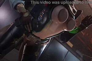3D animated couple's passionate encounter leads to wild sex