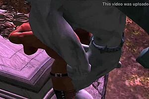 halloween goth anime sex with monsters and cumshots