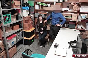 Skinny Babe Fucked at Office