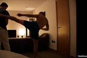 Gay foot kickboxing match