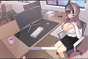 Tsundere Milf Boss Teases Massive Tits