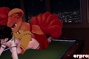 Vulpix and trainer engage in special vrchat training