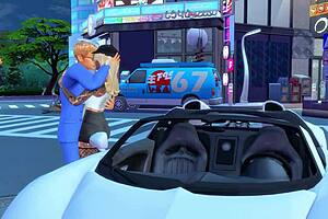 Tattoo slut dominates in blowbang!